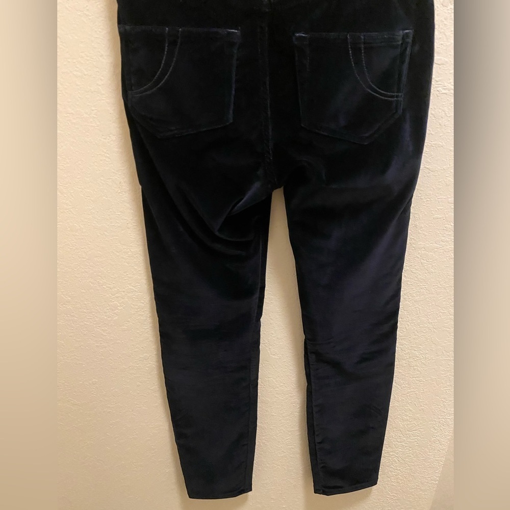 Maje Blue Velvet Slim Fit Skinny Stretch High Rise Pants Size 24/XS/0 - Picture 9 of 9